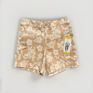 Jachs Girlfriend High‎ Rise Chino Shorts Stretch Satin Womens Sz Small 5" Inseam